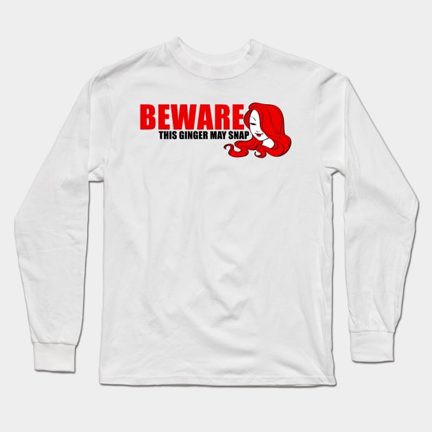 Beware Long Sleeve T-Shirt by Redheadkls